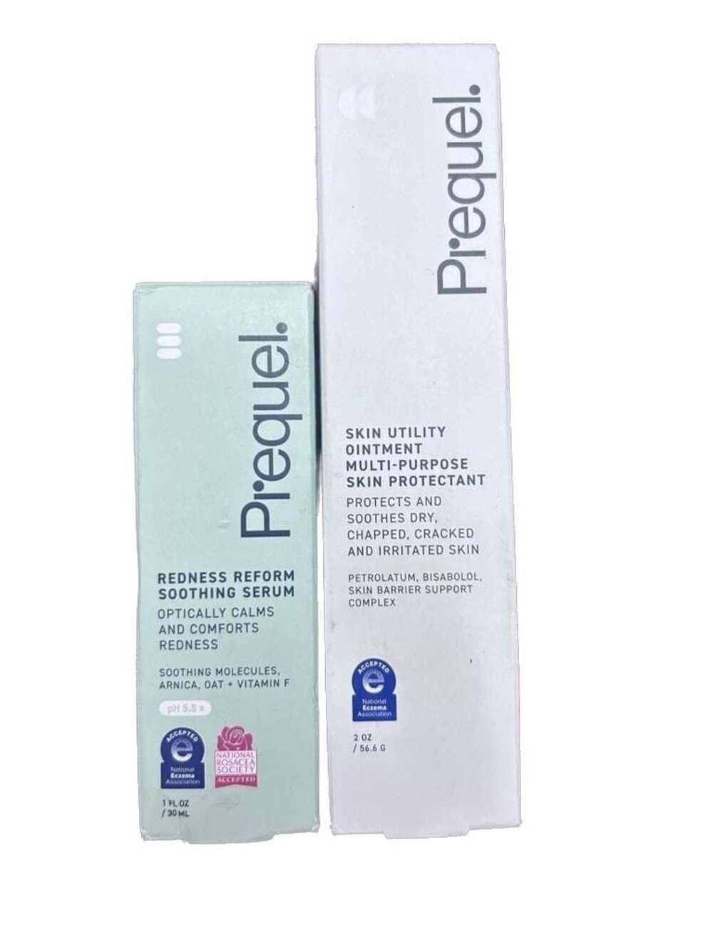 Prequel Redness Reform Soothing Serum 1oz and Skin Utility Ointment 2oz Set